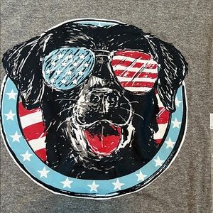 Patriotic Dog Graphic T-Shirt